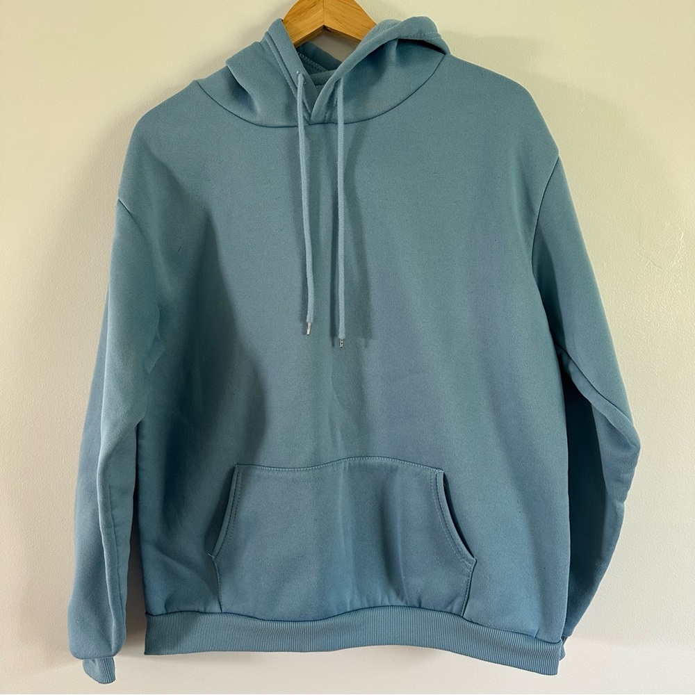 SHEIN Blue Sweatshirt Pullover Hoodie